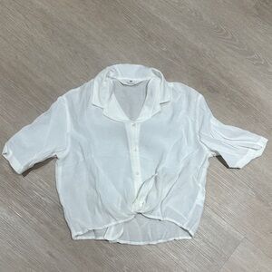H&M Cream Button-Down Women's Shirt
